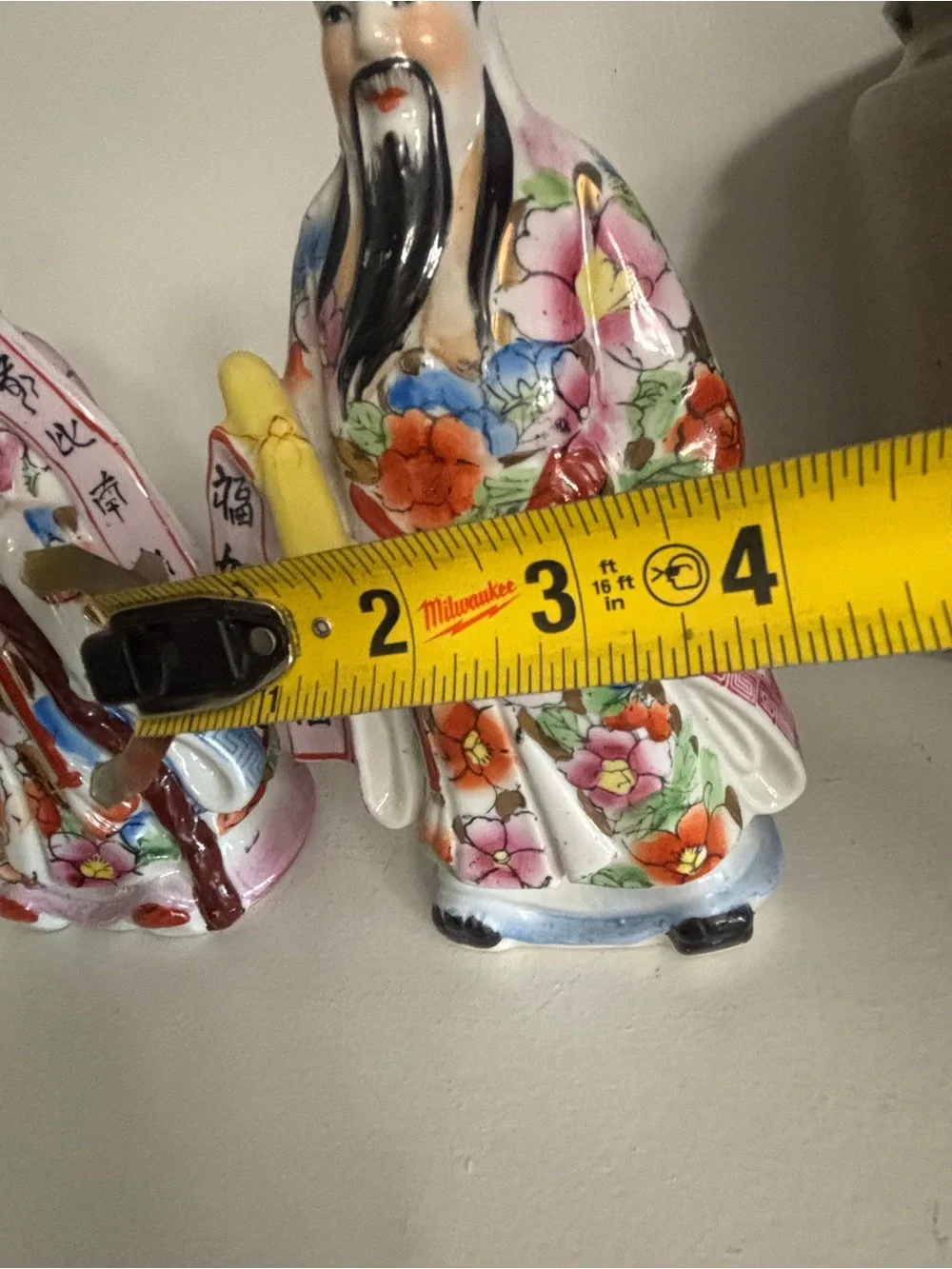 Three vintage Chinese porcelain wise men figurines